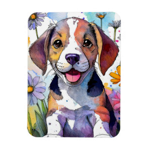 Beagle Dog Foto Magnet