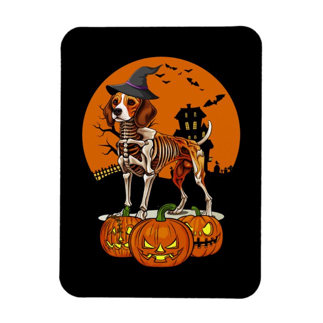 Beagle Dog Halloween Magnet (Vertikal)