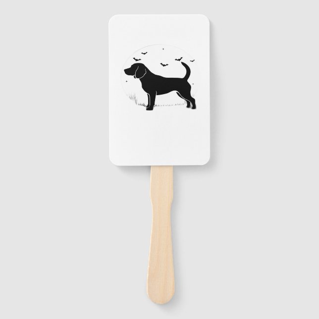 Beagle Dog � Halloween Moon Silhouette Oversized T Fächer (Vorderseite)