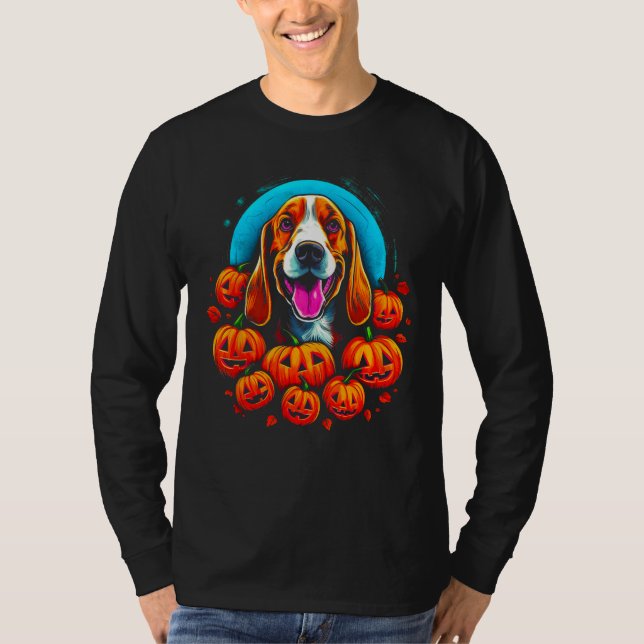 Beagle Dog Halloween T-Shirt (Vorderseite)
