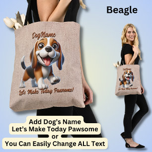 Beagle - Dog hinzufügen, Text ändern Tasche