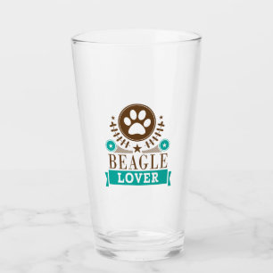 Beagle Dog Lover Glas