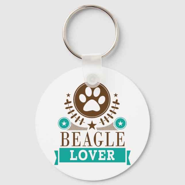 Beagle Dog Lover Schlüsselanhänger (Vorderseite)