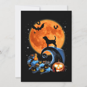 Beagle Dog Moon Pumpkin Halloween Kostümgeschenk Ankündigung