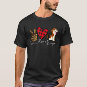 Beagle Dog Niedlich Peace Liebe Welpe T-Shirt