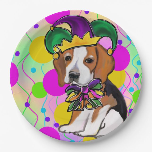 Beagle Dog Pappteller (Vorderseite)