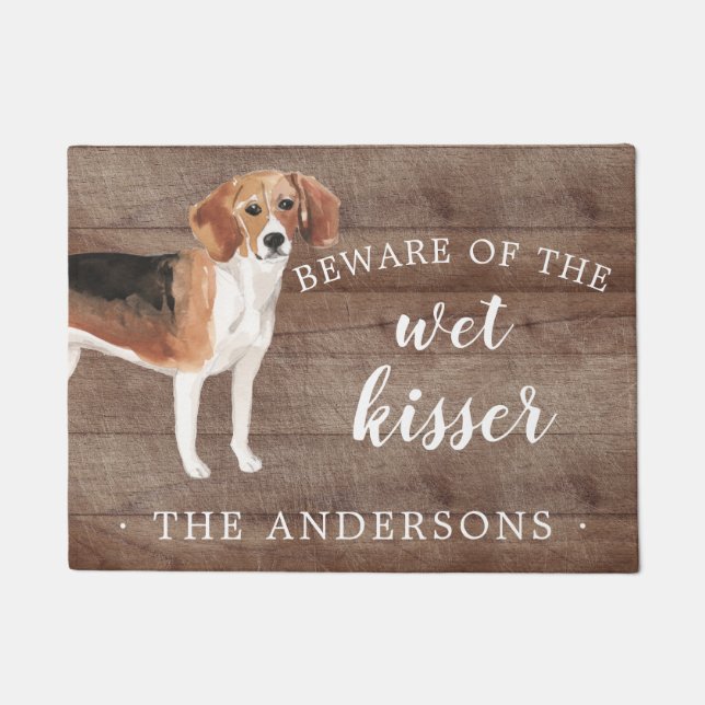 Beagle Dog Personalisiert Dog Mat Fußmatte (Vorderseite)