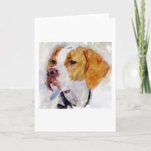 Beagle Dog Portrait Blank Grußkarte Karte