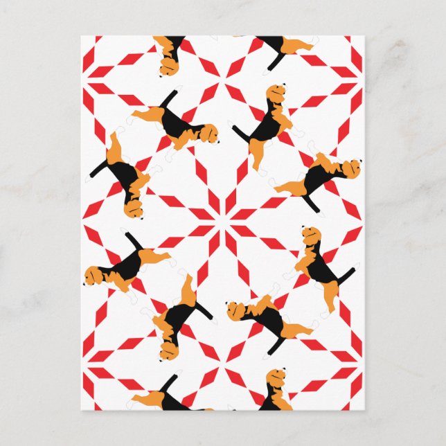 Beagle Dog Postkarte (Vorderseite)