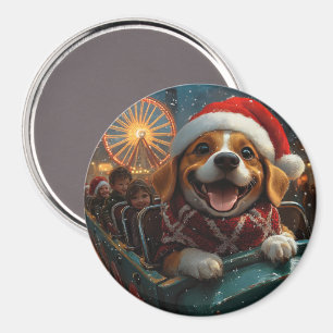 Beagle Dog Roller Untersetzer Weihnachten Magnet