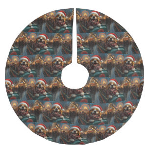 Beagle Dog Roller Untersetzer Weihnachten Polyester Weihnachtsbaumdecke