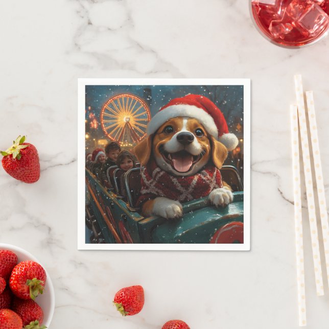 Beagle Dog Roller Untersetzer Weihnachten Serviette (Beispiel)