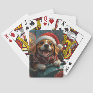 Beagle Dog Roller Untersetzer Weihnachten Spielkarten