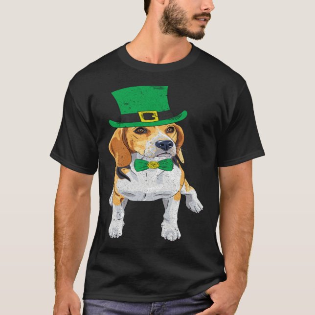 Beagle Dog Shamrock St Patrick s Day Saint Paddy s T-Shirt (Vorderseite)