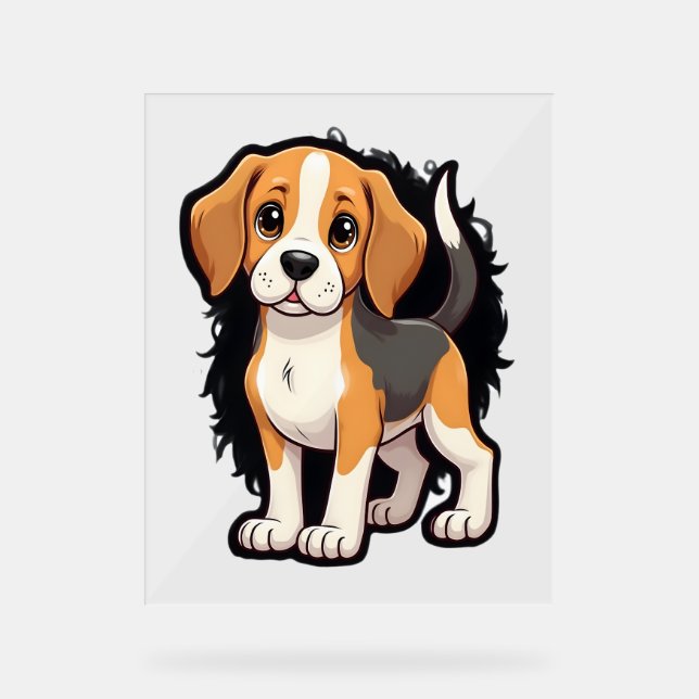 Beagle Dog T Shirt Acrylschild (Vorderseite)