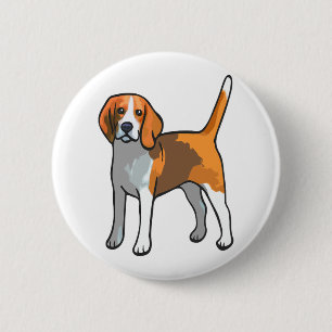 Beagle Dog T Shirt Button