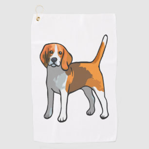 Beagle Dog T Shirt Golfhandtuch