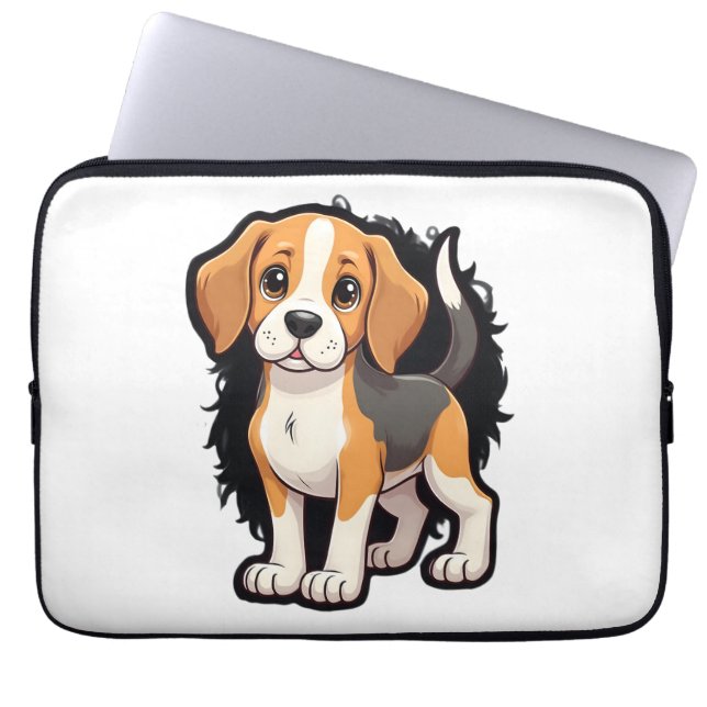 Beagle Dog T Shirt Laptopschutzhülle (Vorderseite)