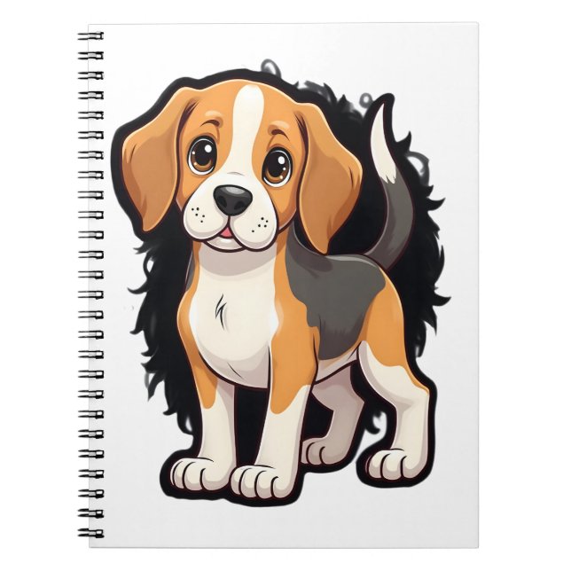 Beagle Dog T Shirt Notizblock (Vorderseite)