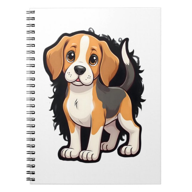 Beagle Dog T Shirt Notizblock (Vorderseite)