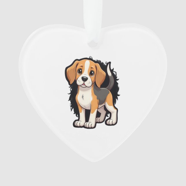 Beagle Dog T Shirt Ornament (Vorderseite)