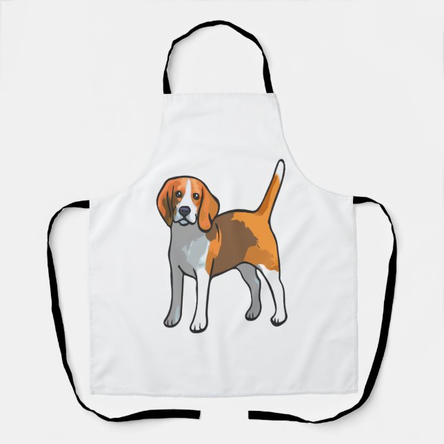 Beagle Dog T Shirt Schürze (Vorderseite)