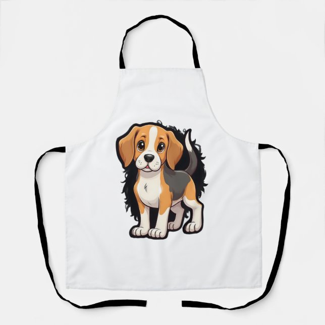 Beagle Dog T Shirt Schürze (Vorderseite)