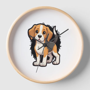 Beagle Dog T Shirt Uhr