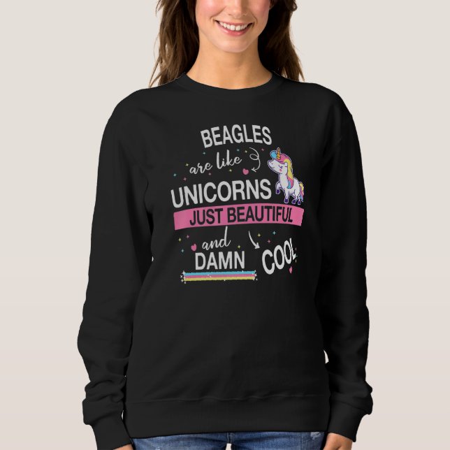 Beagle Dog Unicorn Sweatshirt (Vorderseite)