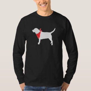 Beagle Dog Wearing Red Bandana T-Shirt