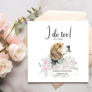 Beagle Dog Wedding Cocktail Napkins Serviette