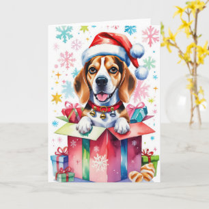 Beagle Dog Weihnachtsgrüßen Karte