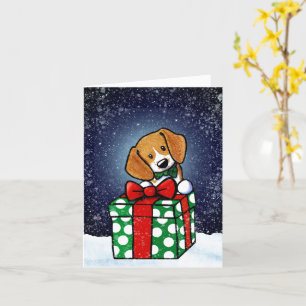 Beagle Dog Weihnachtskarte Karte