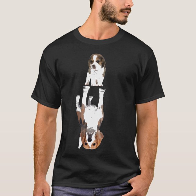 Beagle Dream Reflection Hunde Mütter Tag T-Shirt (Vorderseite)