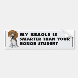 Beagle-Ehrenstudent BEA1 Autoaufkleber