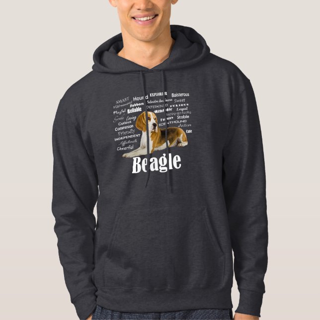 Beagle-Eigenschaften Hoodie (Vorderseite)