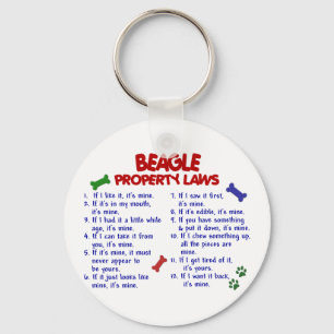 BEAGLE Eigentums-Gesetze 2 Schlüsselanhänger