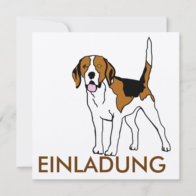 Beagle EINLADUNG (Vorderseite)