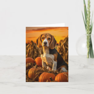 Beagle Erntedank Feiertagskarte