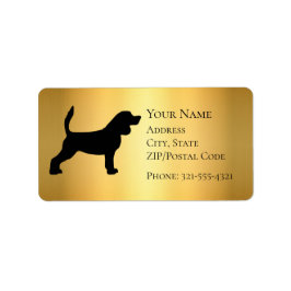 Beagle Étiquette Silhouette