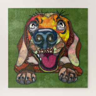 Beagle face laid Jigsaw Puzzle