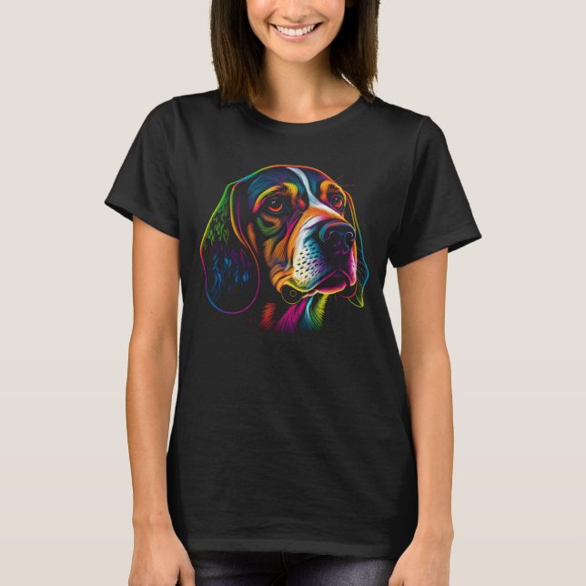 Beagle Farbige Hunde Mama Vater Männer Frauen Kind T-Shirt (Vorderseite)