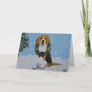 Beagle-Feiertags-Karte Feiertagskarte