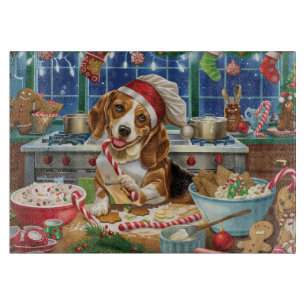 Beagle-Feiertagsbacken: Festliches Weihnachten Schneidebrett