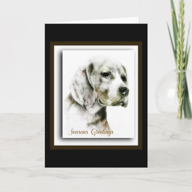 Beagle Feiertagskarte (Vorderseite)