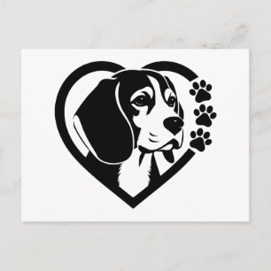 Beagle Feiertagspostkarte