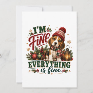Beagle Fein Alles Ist Fein Feiertagskarte