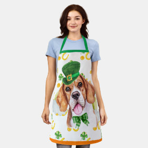 Beagle Ferienwohnungsdekoration St. Patrick's Day Schürze