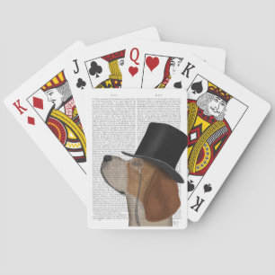 Beagle, Festhund und Hut Spielkarten
