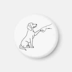 Beagle Fist Bump Geschenk für Hunde Liebhaber Magnet